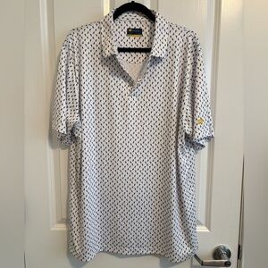 Men’s Bird Print Golf Polo Shirt